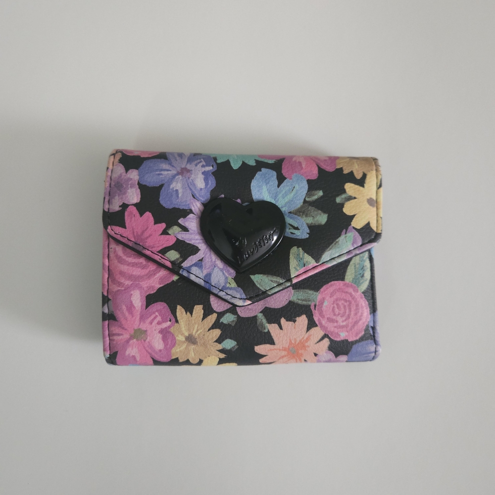 Betsey Johnson Black Floral Wallet